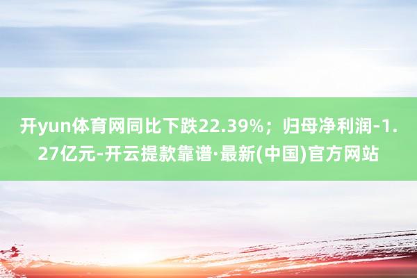 开yun体育网同比下跌22.39%；归母净利润-1.27亿元-开云提款靠谱·最新(中国)官方网站