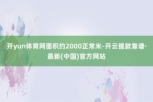 开yun体育网面积约2000正常米-开云提款靠谱·最新(中国)官方网站