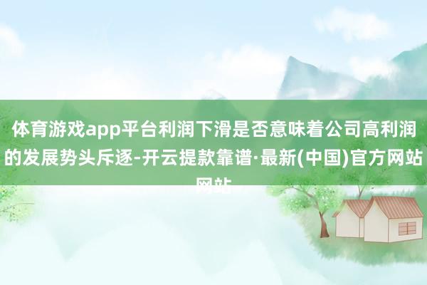 体育游戏app平台利润下滑是否意味着公司高利润的发展势头斥逐-开云提款靠谱·最新(中国)官方网站